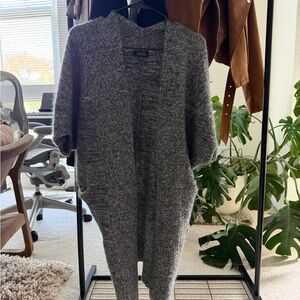 Aritzia  Charcoal Open-Front Cardigan